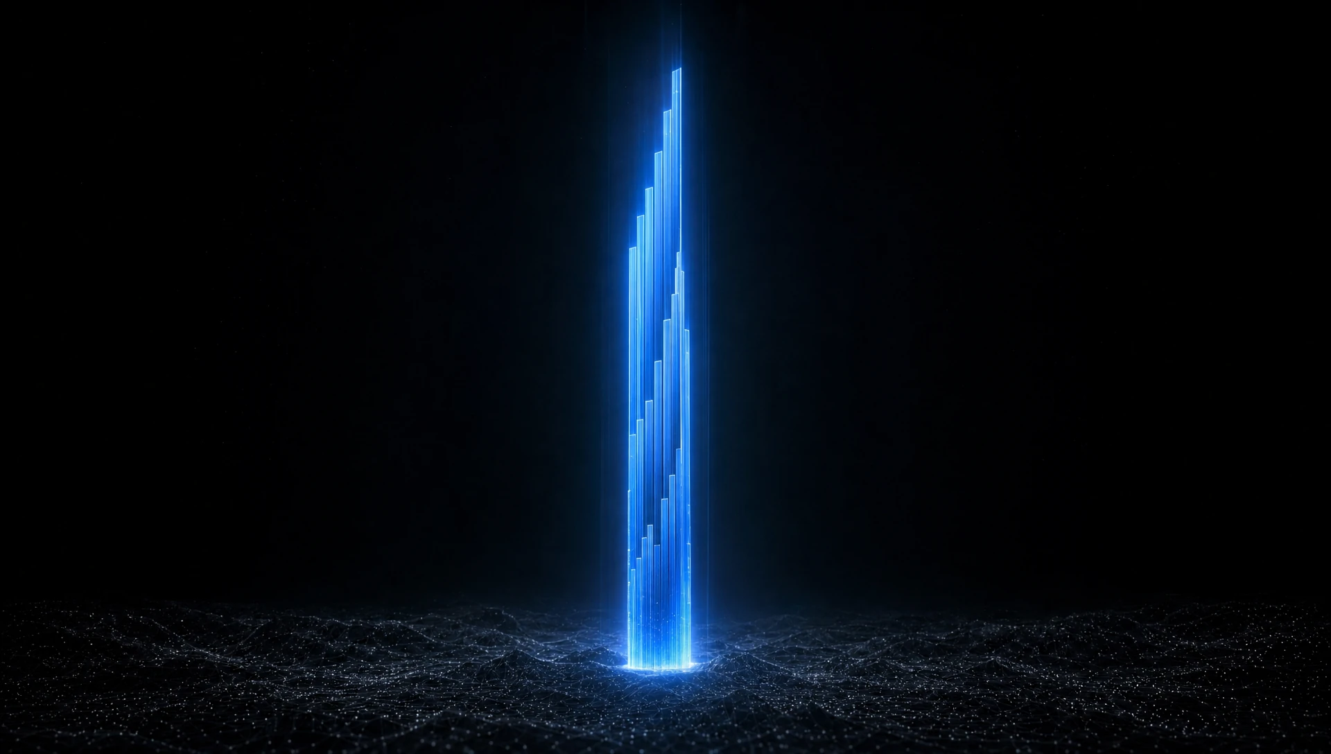 Blocks of light stacking into a steady controlled column